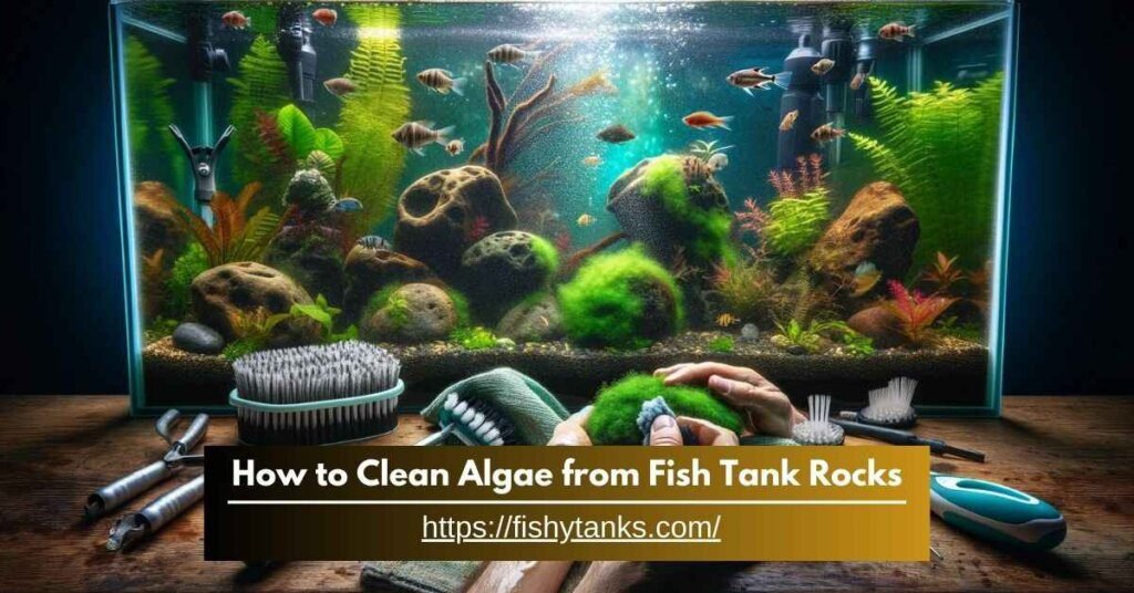 How to clean algae from fish tank rocks