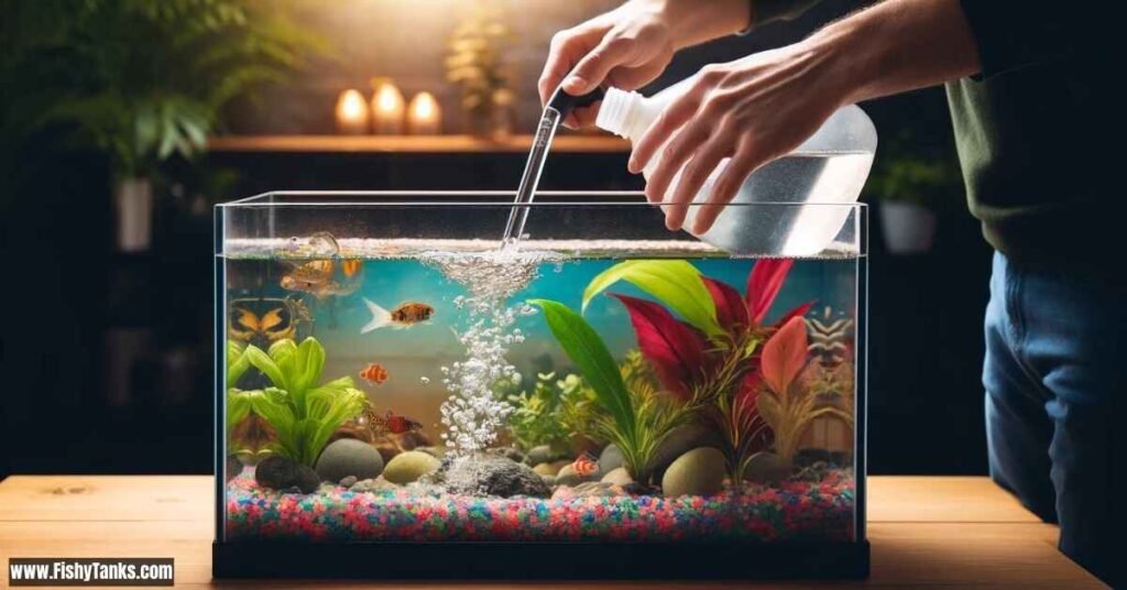 change water in small fish tank